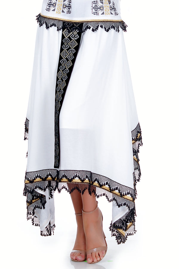 Fusta vascoza alba freeshipping - Liza Panait Online Boutique